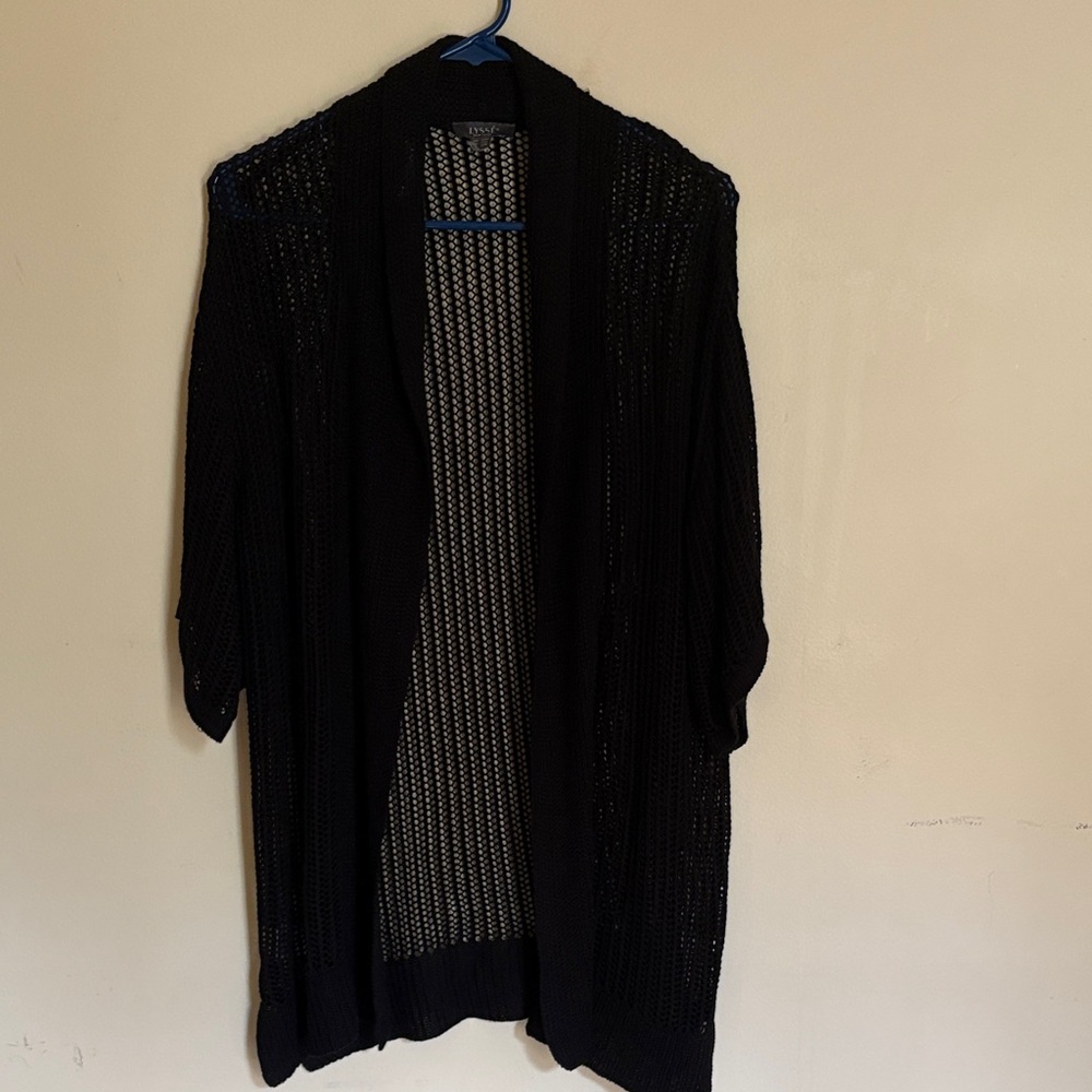 Lysse Black Open Knit Sweater
